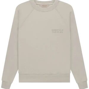 Fear of God Essentials Oversized Crewneck Sweatshirt – Taupe Beige – XS